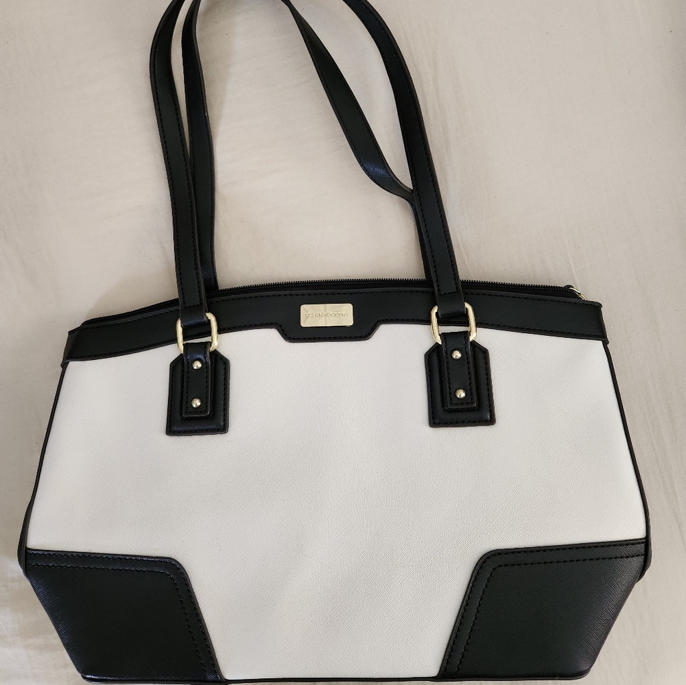 LIZ CLAIBORNE BLK/WHT shoulder bag NWOT